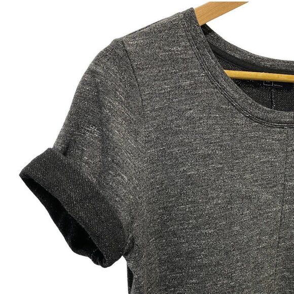 Gap Women's Rolled Sleeve Sweatshirt Dress Grey - Picture 3 of 5